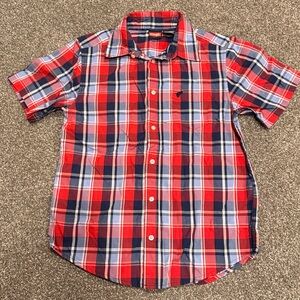 Wrangler Kids Red, White & Blue Checkered Button Down Shirt